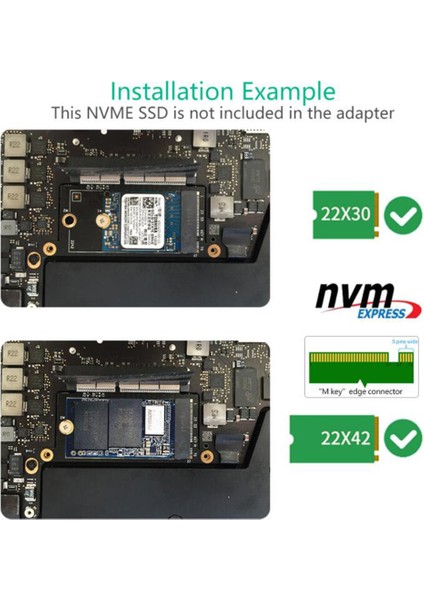 M 2 Ngff M-Key Nvme SSD Dönüştürme Kartı MacBook Pro 2016 2017 13 Inç A1708 A1707 A1706 (Yurt Dışından) indirimleri