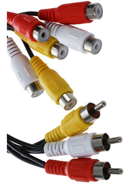 2x Yeni 3 Rca Erkek Kriko - 6 Rca Dişi Fiş Ayırıcı Sesli Video Av Adaptör Kablosu (Yurt Dışından) fırsatları