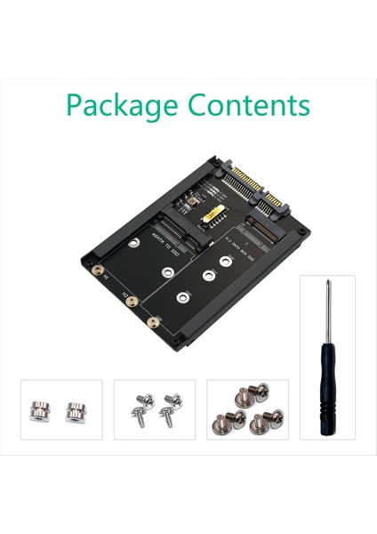 2ın1 Msata + B Key/b + M Keafi M 2 SSD Ila 2 5 Sata Adaptör Kartı M2 Ngff Sata3 2230 2242 2260 2280 (Yurt Dışından) indirimleri