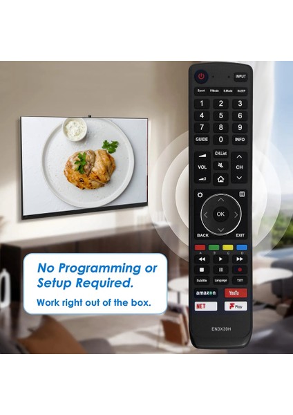 EN3X39H Hisense Tv H50U7AUK 50INCH 55INCH 65INCH U7A Için Uzaktan Kumanda Değiştirildi (Yurt Dışından) modelleri