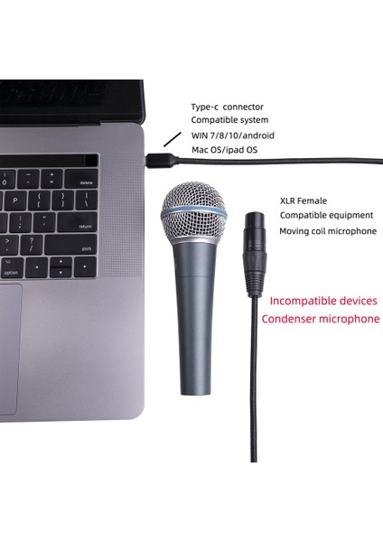 USB Tip C Ila Xlr Adaptör Tip C Erkek - 3 Pin Xlr Kadın Mikrofon Kablo Konektörü Bilgisayar Ses Veri Kablosu 3 Metre (Yurt Dışından) indirimleri