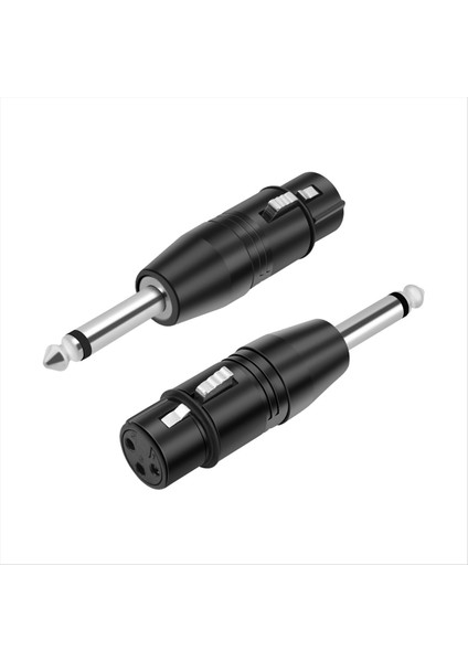 6 35MM Mono Erkek - Xlr 3 Pın Kadın Ses Ses Fik Dönüştirici Adaptör Adaptör Amplifik (Yurt Dışından)