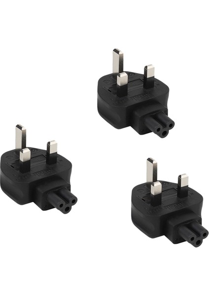 3x Ingiltere 33 Pimli Erkek-Iec 320 C5 Fiş Ingiltere-C5 Ac Güç Adaptörü Ingiltere Fiş Endüstriyel Ağır Dönüştürücü (Yurt Dışından)