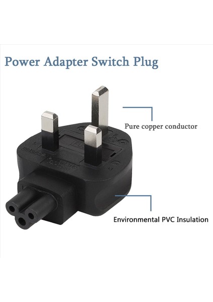 3x Ingiltere 33 Pimli Erkek-Iec 320 C5 Fiş Ingiltere-C5 Ac Güç Adaptörü Ingiltere Fiş Endüstriyel Ağır Dönüştürücü (Yurt Dışından) fırsatları