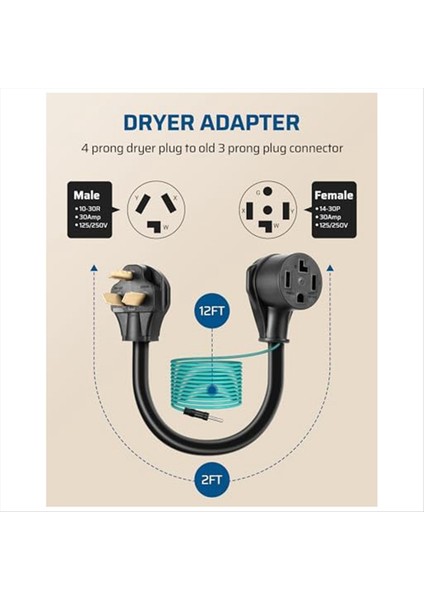Kurutucu Fiş Adaptörü 10-30P Fiş Ila 14-30 (Yurt Dışından) fiyatları