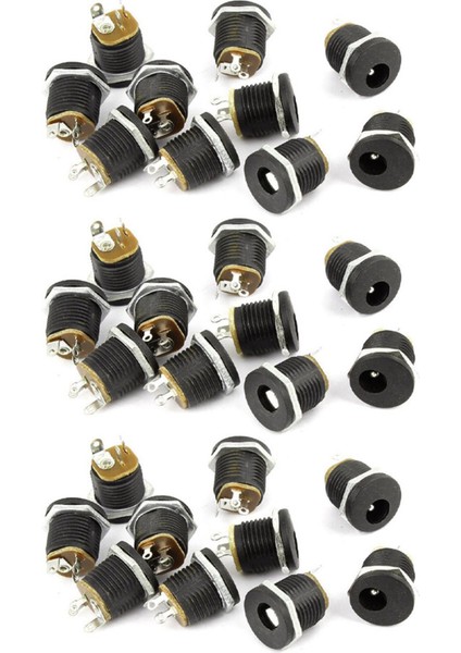 30 Pcs 3-Terminal Lehim 2 1mm x 5 5mm Dişi Güç Jack Dc Soketi (Yurt Dışından)