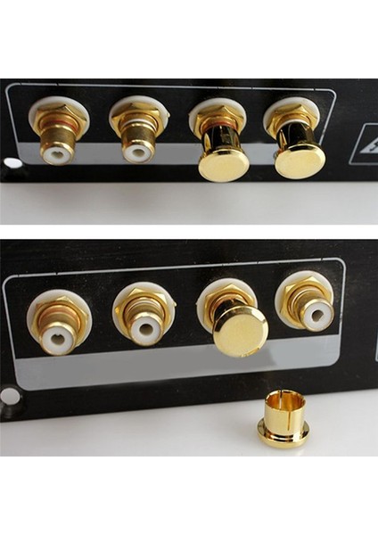 8 Adet Altın Kaplama Rca Koruma Kapağı Fiş Kısa Devre Soketi Fono Konektör Koruma Tapası Soket Koruma Kapak Kapağı (Yurt Dışından) fiyatları