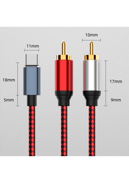 2x USB C Ila 2 Rca Ses Kablosu Tip C Erkek - 2 Rca Erkek Ses Kablosu Xiaomi Huawei Tablet Hoparlör Amplifikatör Tv 1m (Yurt Dışından) fırsatları