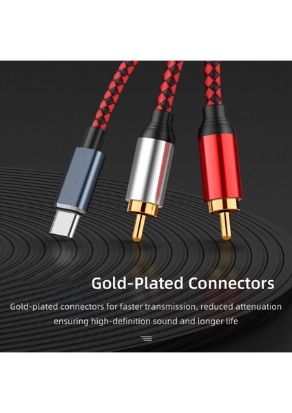2x USB C Ila 2 Rca Ses Kablosu Tip C Erkek - 2 Rca Erkek Ses Kablosu Xiaomi Huawei Tablet Hoparlör Amplifikatör Tv 1m (Yurt Dışından) indirimleri