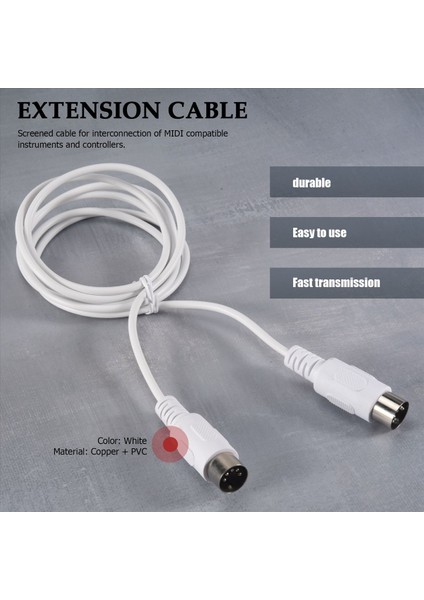 Mıdı Uzatma Kablosu Erkek 5 Pin 1 5/4 95FT Yüksek Kaliteli 5 Pin Erkek - 5 Pin Erkek Mıdı Uzantı Kablosu (Yurt Dışından) fırsatları