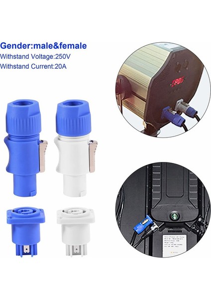 30PCS/SET Nötrik Powercon Tipi A NAC3FCA+NAC3MPA-1 Şasi Fiş Paneli Adaptörü (Yurt Dışından) fiyatları