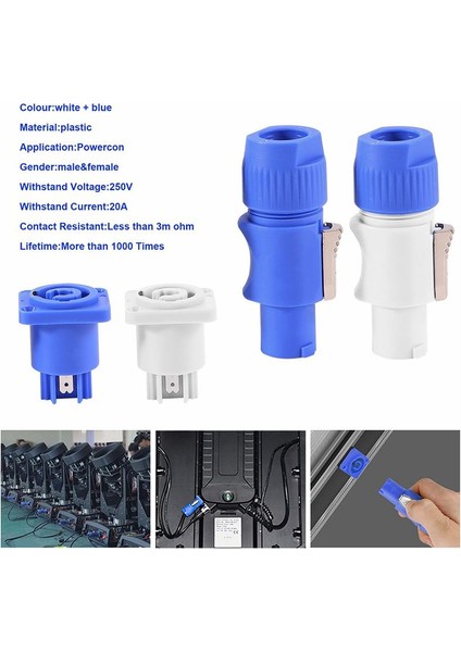 30PCS/SET Nötrik Powercon Tipi A NAC3FCA+NAC3MPA-1 Şasi Fiş Paneli Adaptörü (Yurt Dışından) modelleri