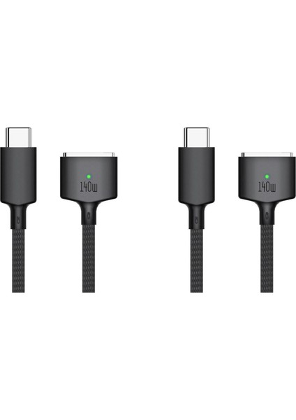 2x Pd 140W Magsafe 3 Manyetik Hızlı Şarj Kablosu Çinko Alaşım Dönüştürücü Hattı MacBook Air/pro A2442/2485/2681 Mavi (Yurt Dışından)