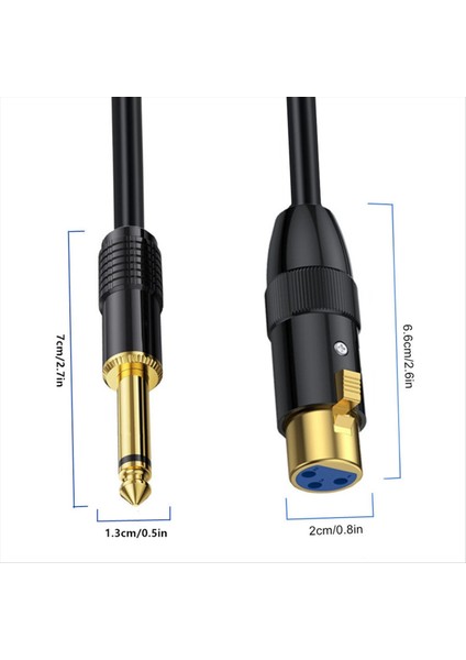 Xlr Dişi Ila Çift 1/4 Inç Y Ayırıcı Kablosu Dişi Xlr Ila Ikiye 6 35MM Mono Ts Fiş Mikrofon Ses Dönüştürücü Adaptör Kordon-A (Yurt Dışından) fiyatları