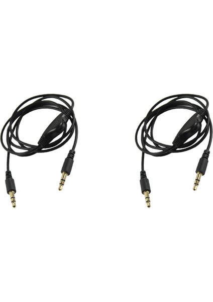 4pcs 3 5mm M/m Stereo Kulaklık Ses Uzatma Kablosu Kablosu Siyah (Yurt Dışından)