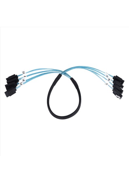 Sas Kablosu Sata Kablosu Yüksek Hız 6gbps 4 Bağlantı Noktası/sunucu Için Yüksek Kalite Set 0 5 Metre (Yurt Dışından)