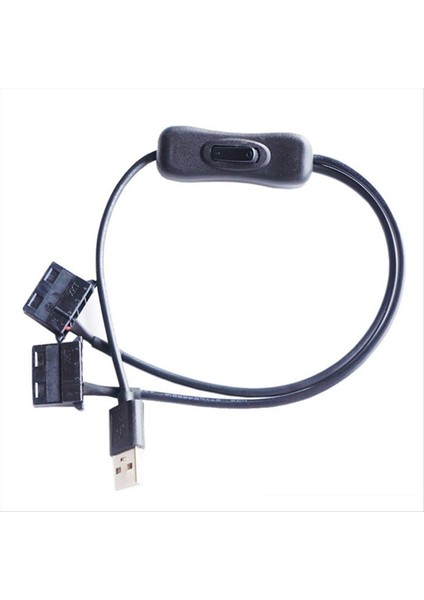 USB 5V - Çift 4pin Molex Fan Adaptör Kablosu Bilgisayar Şasi Masaüstü Pc Kasası Soğutma (Yurt Dışından)