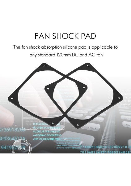 10PCS 120MM Anti-Vibrasyon Silikon Fan Contası Gürültü Pc Bilgisayar Kılıfı Fanı Için Conta Pedi Azaltma (Yurt Dışından) fırsatları