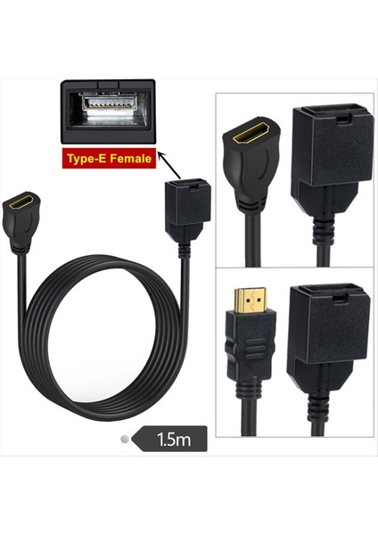 1 5m 4K HDMI Uyumlu 1 4 Type-E Dişi Araba Ses ve Video Iletimi Için Erkek Video Ses Kablosu Yazmak Için (Yurt Dışından) fiyatları