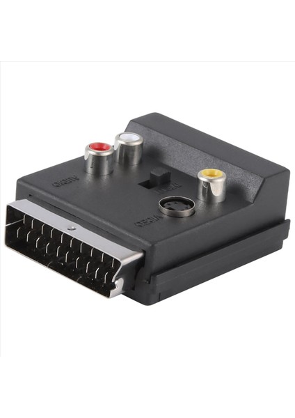 En Yeni Değiştirilebilir Scart Erkek-Kadın S-Video 3 Rca Ses Adaptör Konvektörü (Yurt Dışından) fırsatları