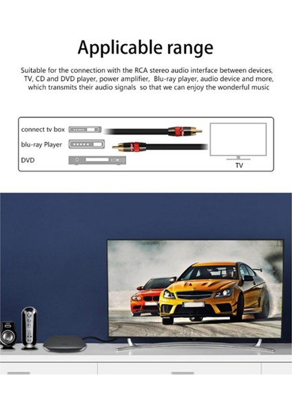 2x Fsu Dijital Ses Rca Kablo Premium Stereo Rca - Rca Koaksiyel Spdıf Kablo Erkek Hoparlör Hıfı Subwoofer Kablo Av 0 5m (Yurt Dışından) indirimleri