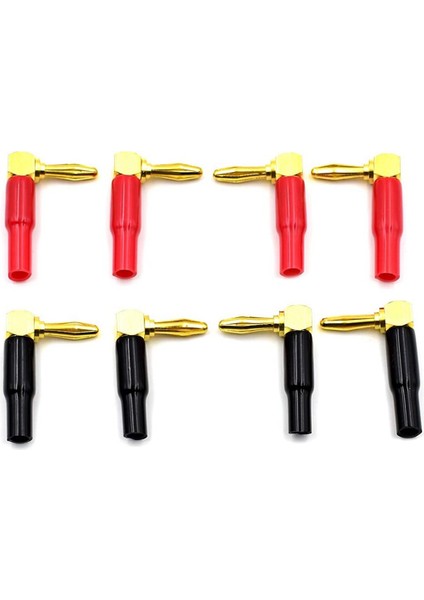 16PCS 4mm Muz Tapa Hoparlör Kabloları Konektör Adaptörü 24K Altın Kaplama Vida Tipi Saf Bakır Dik Açısı Muz Fişleri (Yurt Dışından) fırsatları