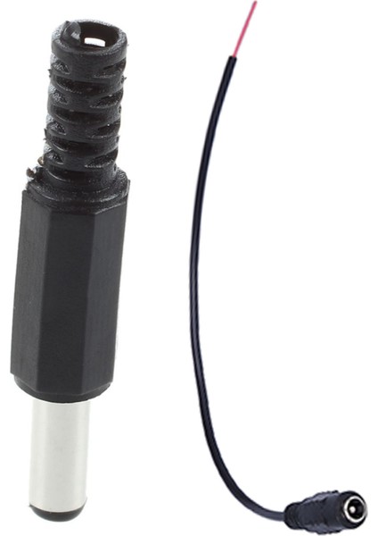 20PCS Siyah 2 5 x 5 5mm Dc Güç Erkek Fiş Jack Adaptör ve 10 Pcs 12V Dc Power Fiş Kadın Jack Fiş Konektör Kablosu (Yurt Dışından)