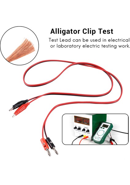 2 Pcs Kırmızı Siyah Banana Timsah Klipsleri Prob Test Kablosu 1m (Yurt Dışından) fiyatları