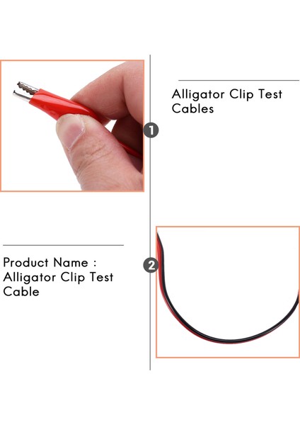 2 Pcs Kırmızı Siyah Banana Timsah Klipsleri Prob Test Kablosu 1m (Yurt Dışından) fırsatları