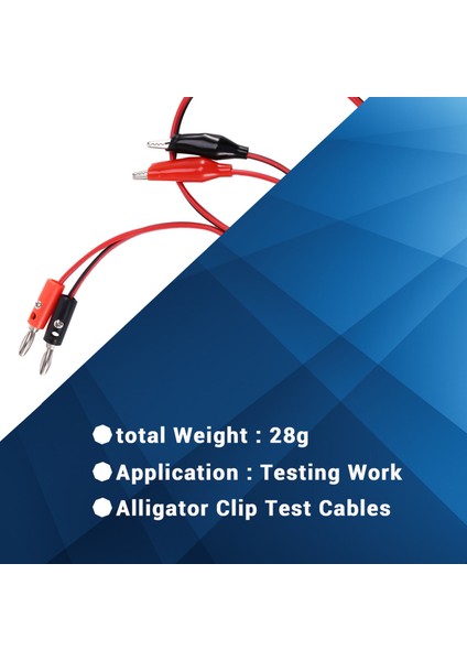 2 Pcs Kırmızı Siyah Banana Timsah Klipsleri Prob Test Kablosu 1m (Yurt Dışından) indirimleri