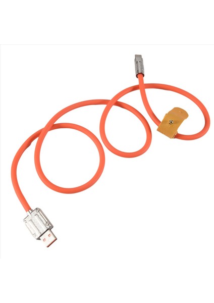 120W 6A Süper Hızlı Şarj USB C Şarj Kablosu USB Type-C Şarj+Veri Aktarımı 2-1 Arada Cep Telefonu Kablosu Turuncu (1m) (Yurt Dışından) modelleri