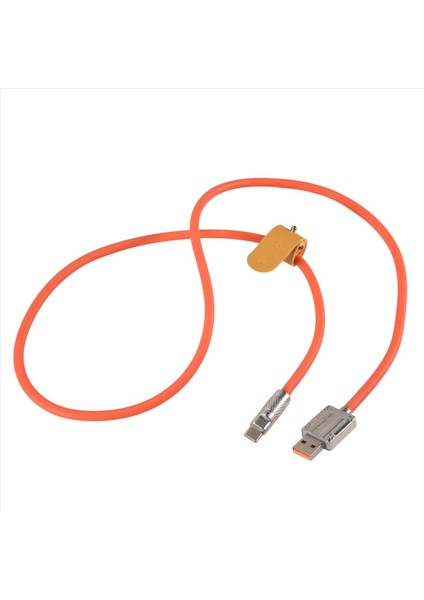 120W 6A Süper Hızlı Şarj USB C Şarj Kablosu USB Type-C Şarj+Veri Aktarımı 2-1 Arada Cep Telefonu Kablosu Turuncu (1m) (Yurt Dışından) fırsatları