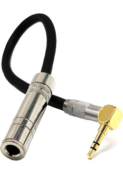 6 35 Dişi Mono - 3 5 Erkek Fiş Jakı Stereo Hifi Mikrofon Uzantı Kablosu Kısa 90 Derece Açılı Ses Hattı Kablosu (Yurt Dışından) fiyatları