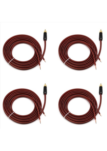 4x Rca Hoparlör Kablosu Teli Rca Fişine Rca Fiş Konektörü Adaptörünü Kabloya Değiştirin Açık Ses Videosu (Yurt Dışından)