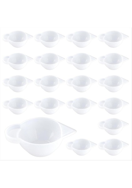 20 Adet Reçine Karıştırma Bardağı Küçük Silikon Kalıplar Fincan Dağıtıcı Epoksi Reçine Karıştırma Takı Yapımı Için Mini Ölçüm Bardağı (Yurt Dışından)