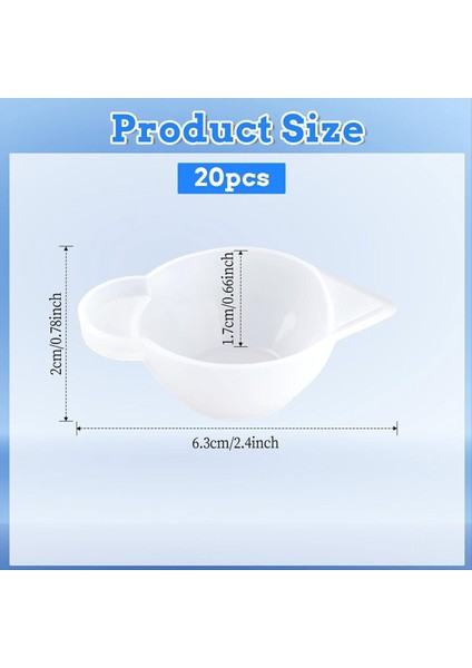 20 Adet Reçine Karıştırma Bardağı Küçük Silikon Kalıplar Fincan Dağıtıcı Epoksi Reçine Karıştırma Takı Yapımı Için Mini Ölçüm Bardağı (Yurt Dışından) fiyatları