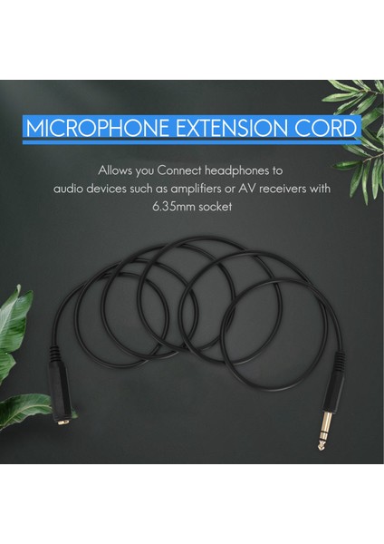 6 35MM (1/4inch) Stereo Fiş Erkek 6 35MM (1/4 Inç) Dişi Kablo Altın Kaplama Ses Kablosu Stereo Kablosu Uzatma Kablosu 6 Ft (1 8 M) (Yurt Dışından) fiyatları