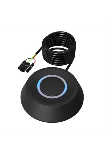 Bilgisayar Masaüstü Anahtarı 1 8m Pc Anakartı Harici Başlatma Güç LED Işık Düğmesi Uzatma Kablosu Yuvarlak Başlangıç Anahtarı (Yurt Dışından)