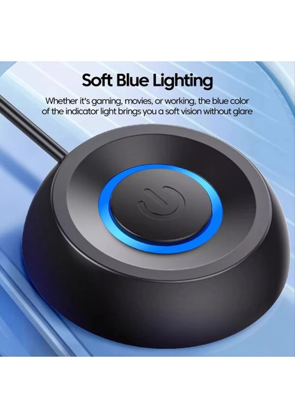 Bilgisayar Masaüstü Anahtarı 1 8m Pc Anakartı Harici Başlatma Güç LED Işık Düğmesi Uzatma Kablosu Yuvarlak Başlangıç Anahtarı (Yurt Dışından) fiyatları