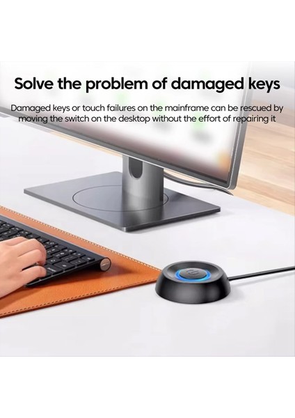 Bilgisayar Masaüstü Anahtarı 1 8m Pc Anakartı Harici Başlatma Güç LED Işık Düğmesi Uzatma Kablosu Yuvarlak Başlangıç Anahtarı (Yurt Dışından) indirimleri