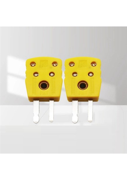 2 Çift K Tipi Erkek Kadın Termokupl Fiş Adaptörü Yüksek Sıcaklık 100 ° C (212 ° F) Sıcaklık Sensörü Konektörü (Yurt Dışından) indirimleri