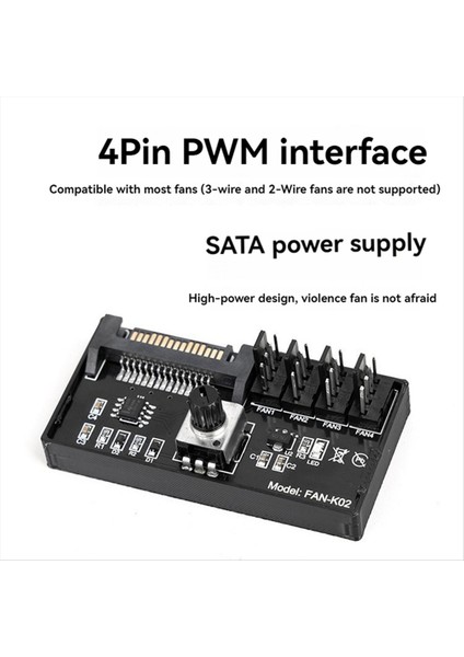 Pwm Fan Hız Denetleyicisi Yüksek Güçlü Sata Dc Power 4pin Fan Valisi Nas Sunucu Fan Hız Kontrolü 4 Yollu Pwm Fan Valisi (Yurt Dışından) fiyatları