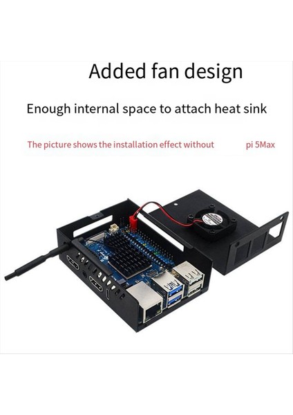 Turuncu Pi 5max Metal Kabuk Fanı Isı Lavabosu Koruyucu Kılıf Sağlam ve Dayanıklı (Yurt Dışından) modelleri