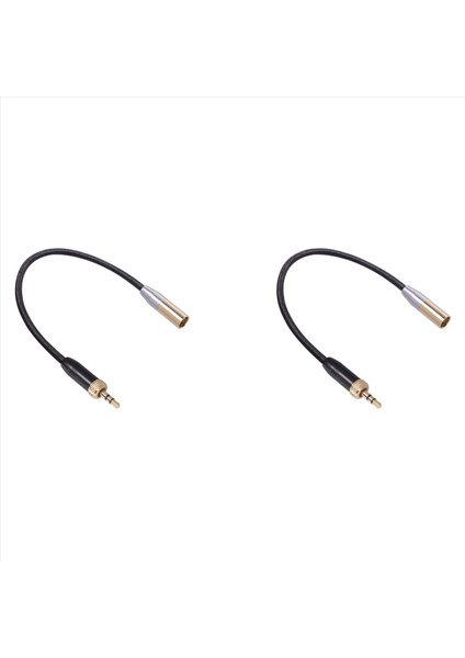 2x Audio Mic Kablosu Dahili Iş Parçacığı Slr Kamera Ses Kablosu Için Mini Xlr 3pın Adaptör Kablosu (Yurt Dışından)