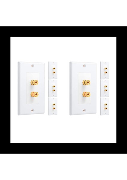 8 Paket Tek Çeten 1 0 Hoparlör Tel Duvar Plakası (Muz Tapası Duvar Plakası) 1 Hoparlör Için Beyaz (Yurt Dışından)