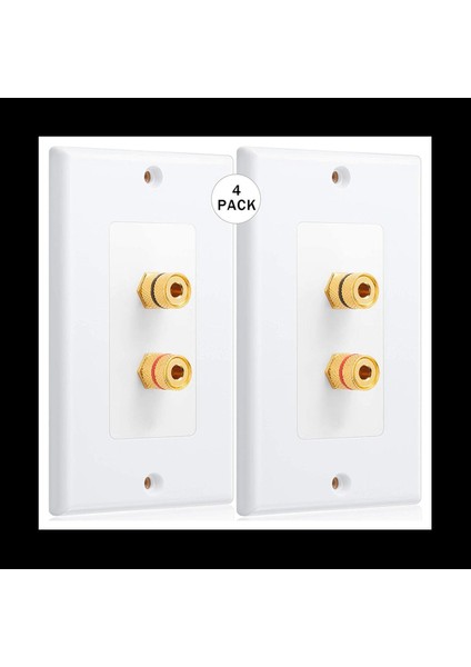 8 Paket Tek Çeten 1 0 Hoparlör Tel Duvar Plakası (Muz Tapası Duvar Plakası) 1 Hoparlör Için Beyaz (Yurt Dışından) fiyatları