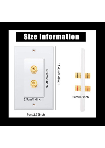 8 Paket Tek Çeten 1 0 Hoparlör Tel Duvar Plakası (Muz Tapası Duvar Plakası) 1 Hoparlör Için Beyaz (Yurt Dışından) modelleri