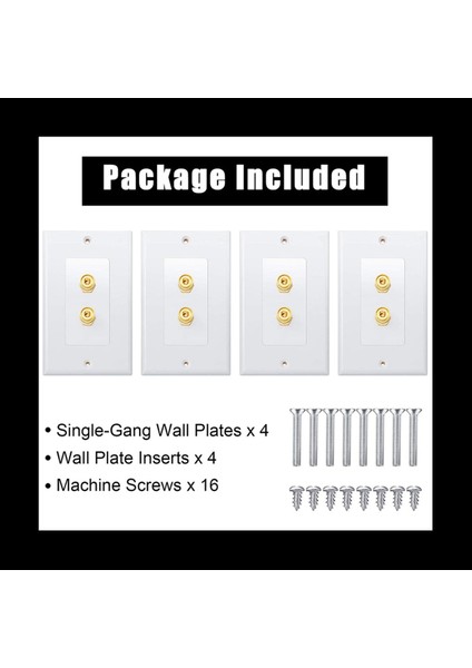 8 Paket Tek Çeten 1 0 Hoparlör Tel Duvar Plakası (Muz Tapası Duvar Plakası) 1 Hoparlör Için Beyaz (Yurt Dışından) indirimleri