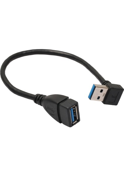 USB 3 0 Dik Açısı 90 Degree Uzatma Kablosu Erkek - Kadın Adaptör Kablosu 20CM (Yurt Dışından) fırsatları