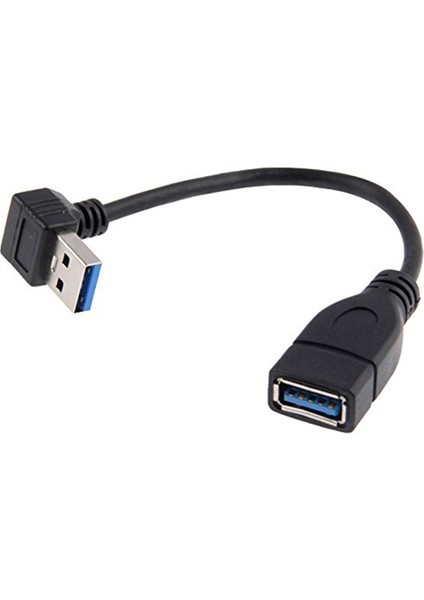 USB 3 0 Dik Açısı 90 Degree Uzatma Kablosu Erkek - Kadın Adaptör Kablosu 20CM (Yurt Dışından) indirimleri